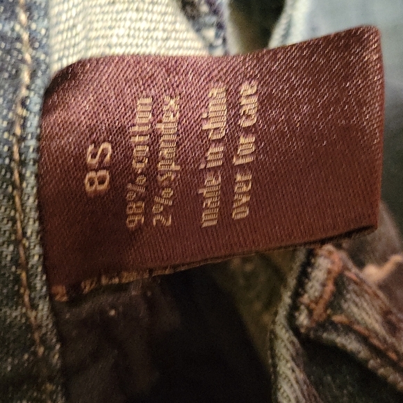 The Limited Denim 917 Trouser jean sz 8S short cotton blend medium wash wide leg - Picture 8 of 10